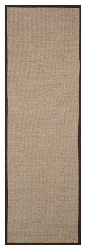 Safavieh Natural Fiber Nf131F Bordered Rug, Sage/Brown, 6'0"x6'0" Round