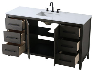 Home Living 60" Single Bathroom Vanity, Mocha Brown