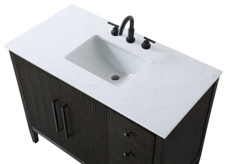 Home Living 42" Single Bathroom Vanity, Chocolate Oak