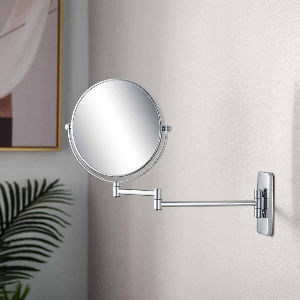 Circular Magnifying Makeup/shaving Mirror, Chrome
