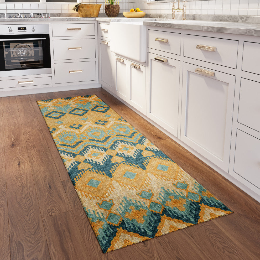 Dalyn Indoor/Outdoor Sedona SN2 Marigold Washable 2'3" x 10' Runner Rug