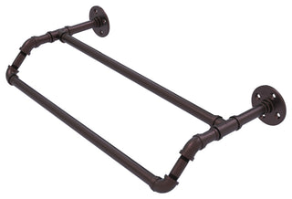 Pipeline Double Towel Bar, Antique Bronze, 18"