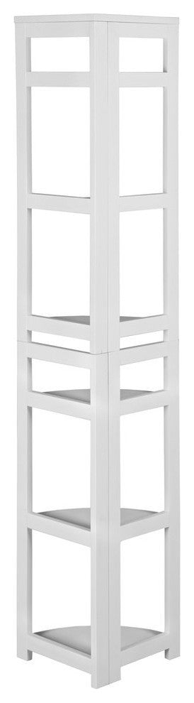 Flip Flop 67" High Corner Folding Bookcase- White
