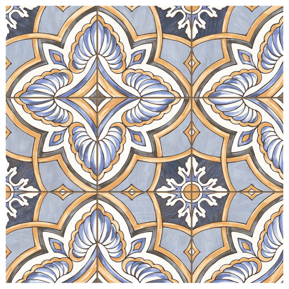 Harmonia Grove Blue Ceramic Floor and Wall Tile