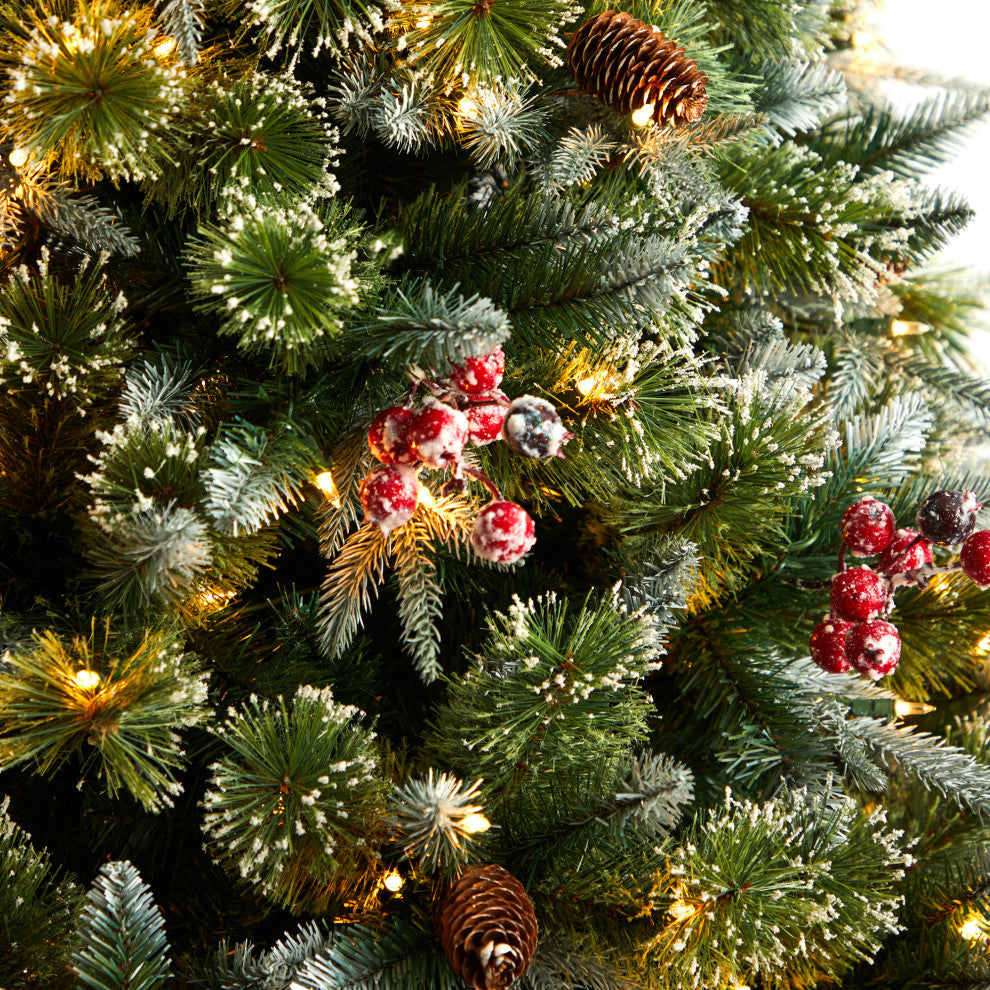 T3032 7.5' Snow Tipped Aspen Spruce Pre-Lit Artificial Christmas Tree