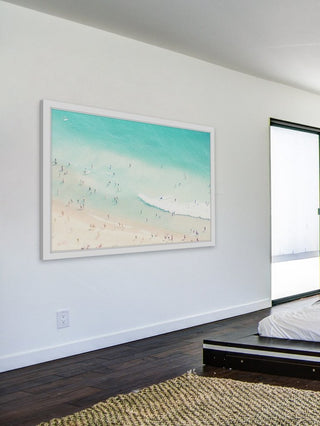 "Playing in the Surf" Framed Print by Ingrid Beddoes