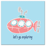 Let's Go Exploring Sub 16x16 Canvas Wall Art