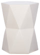 Lg Matrix  Hex Stool, White 17X22"H