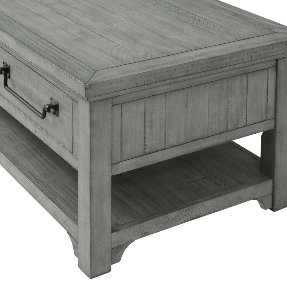 Dove Gray Beach House 2-Drawer Coffee Table