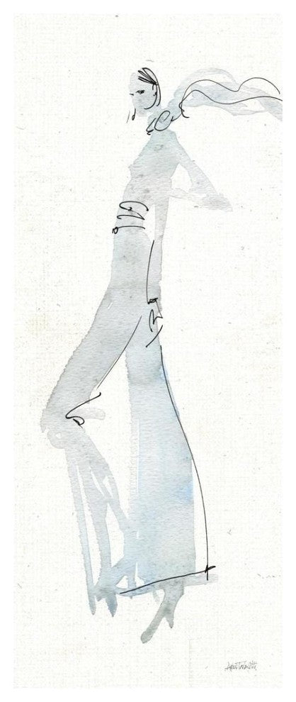 "La Fashion III" Digital Paper Print by Anne Tavoletti, 14"x32"