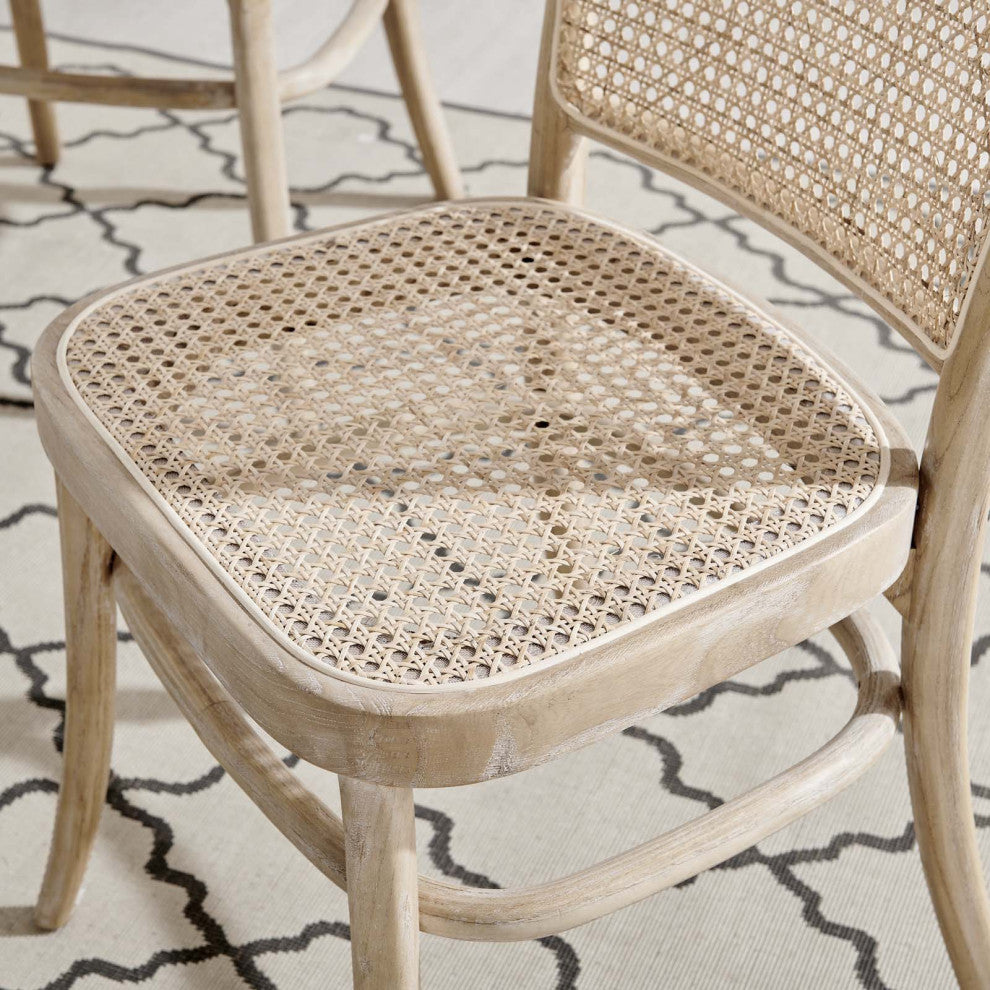 Side Dining Chair, Gray, Wood, Modern, Kitchen Cafe Bistro Hospitality