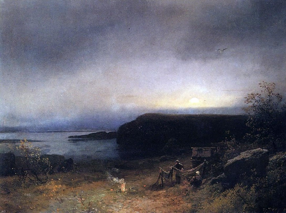 Herman Herzog Campfire in Moonlight Wall Decal