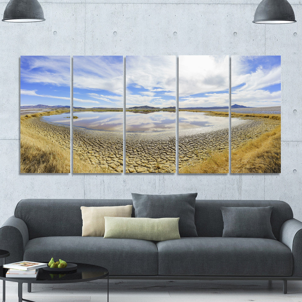 Beautiful Grimshaw Lake, Landscape Canvas Art Print, 60"x28", 5 Panels