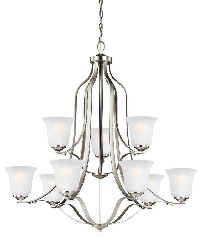 Generation Lighting Lighting 9-Light Chandelier, Brushed Nickel