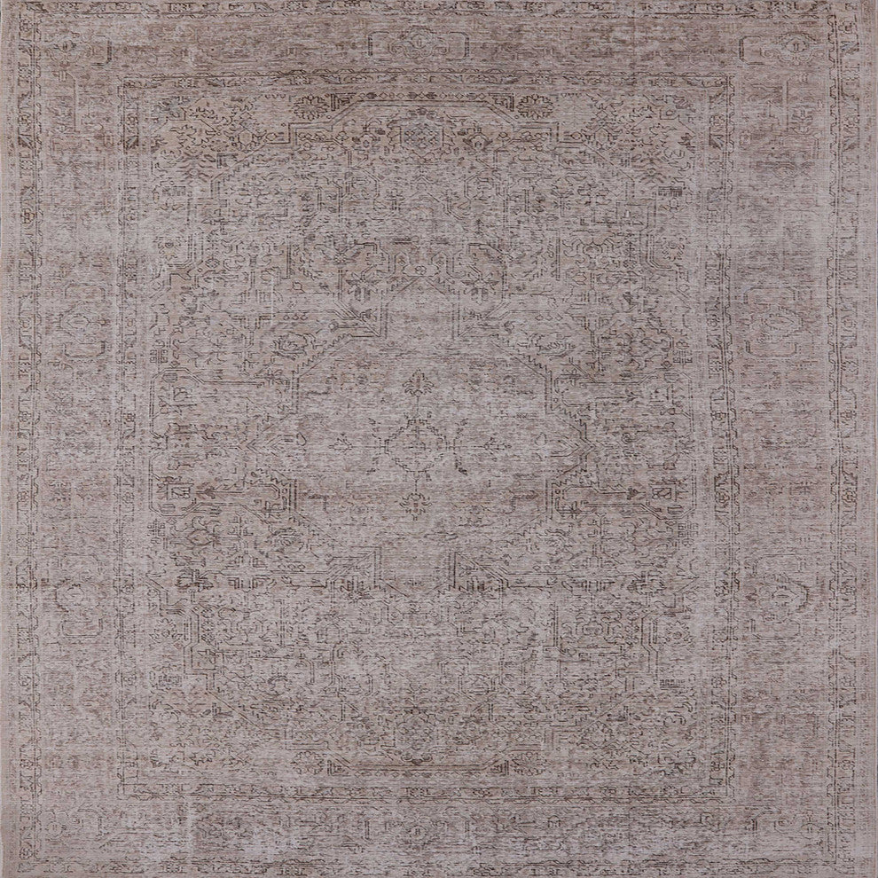 Ahgly Company Indoor Square Mid-Century Modern Area Rugs, 3' Square