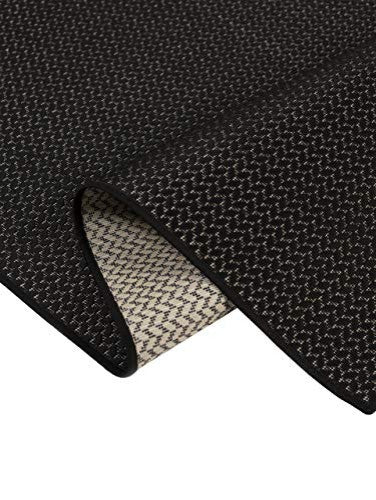 Outdoor Collection Accent Area Rug - Bacteria Resistant Rug, Black, 7'10"x10'