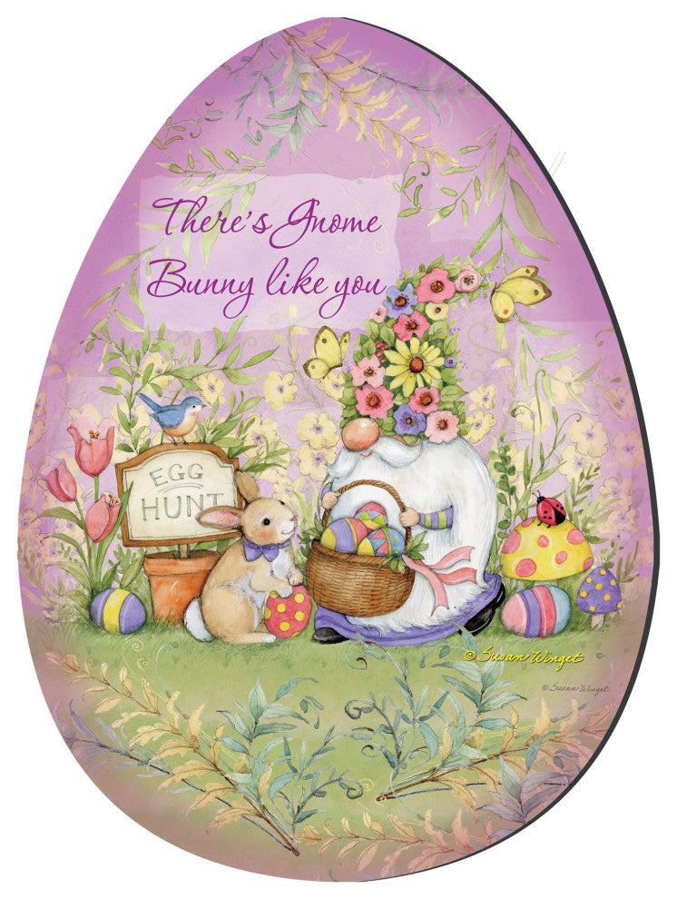 Bunny Garden Gnome Door Decor