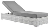 Convene Outdoor Patio Chaise Light Gray Gray