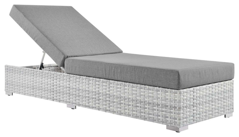 Convene Outdoor Patio Chaise Light Gray Gray