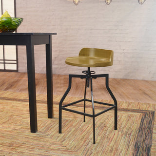 Marais Adjustable Barstool - Harvest Oak/Black