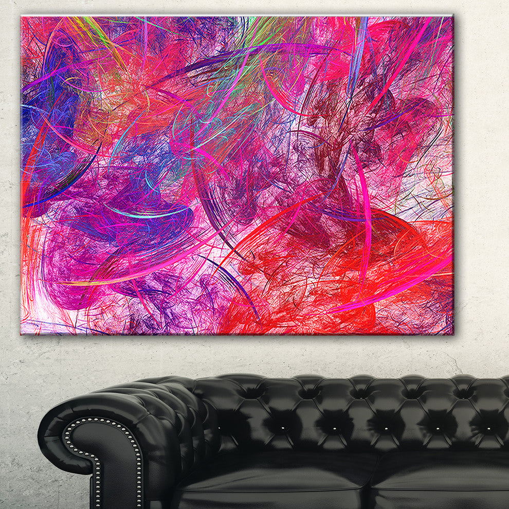 "Red Swirling Clouds" Abstract Digital Art Canvas Print