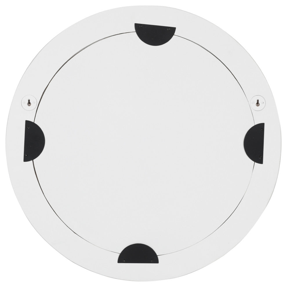 Edward Bone Inlay Round Mirror, 26"