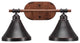 Blacksmith 2-Light Bath Bar, Dark Granite Cone Metal Shade