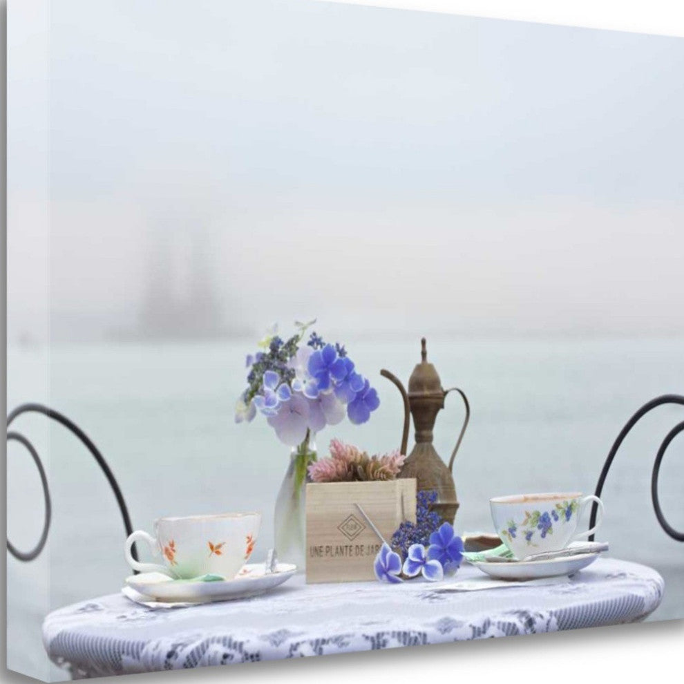 Up Close Tea Party For Two 4 Giclee Wrap Canvas Wall Art