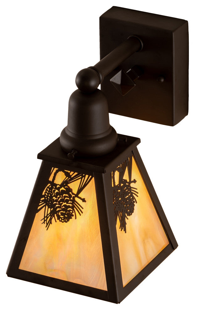 6 Wide Winter Pine Wall Sconce