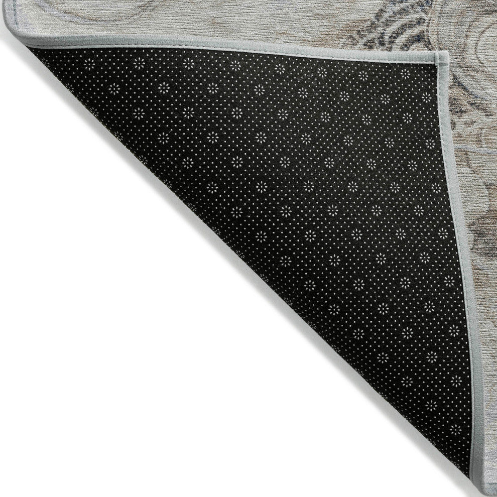 Machine Washable Indoor/Outdoor Chantille ACN1860 Gray 2'3" x 7'6" Runner Rug