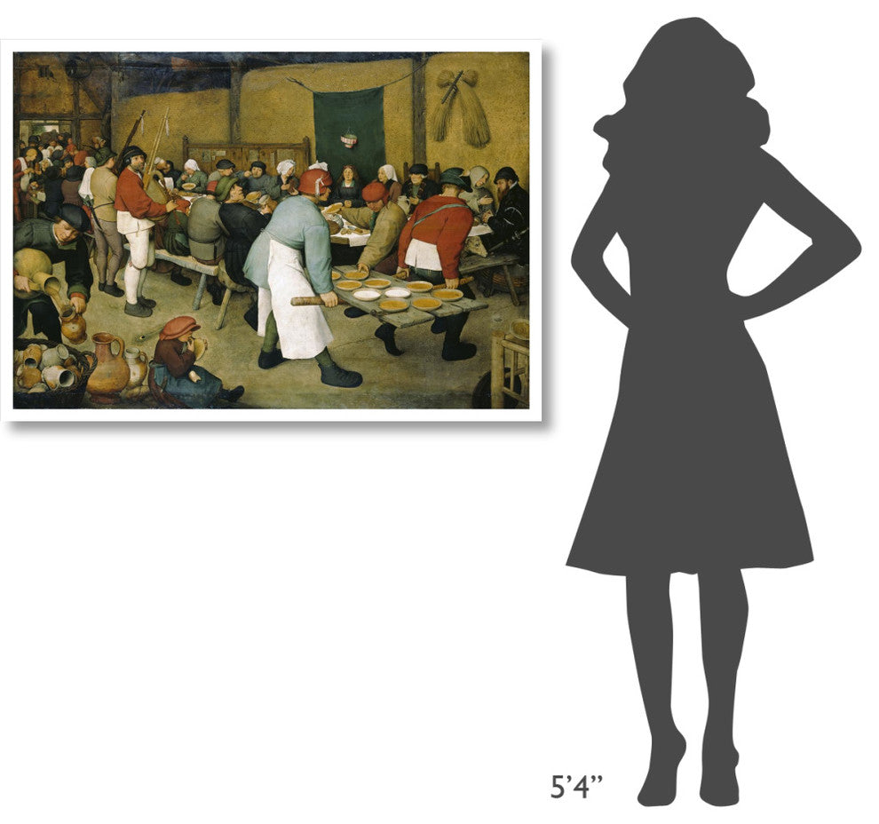 "The Peasants' Wedding" Digital Paper Print by Pieter Bruegel the Elder, 46"x32"