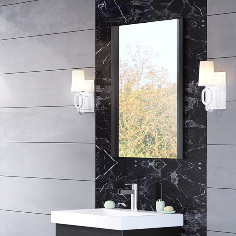 Solid Wood Frame Mirror-Black