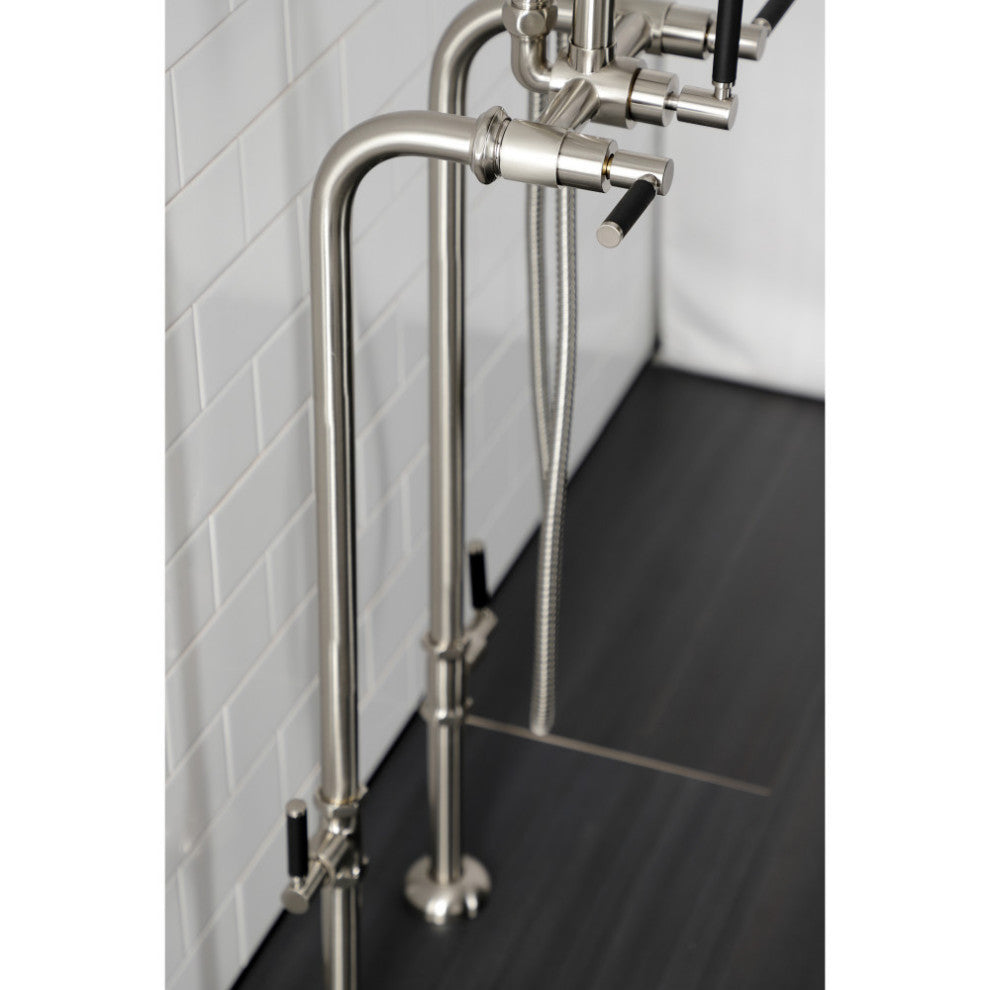 CCK8108DKL Freestanding Tub Faucet With Supply Line, Stop Valve, Brushed Nickel