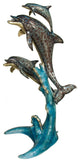 3 Dolphin Fountain 76" Special Patina