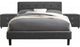 Grey Platform King Bed With Two Nightstands