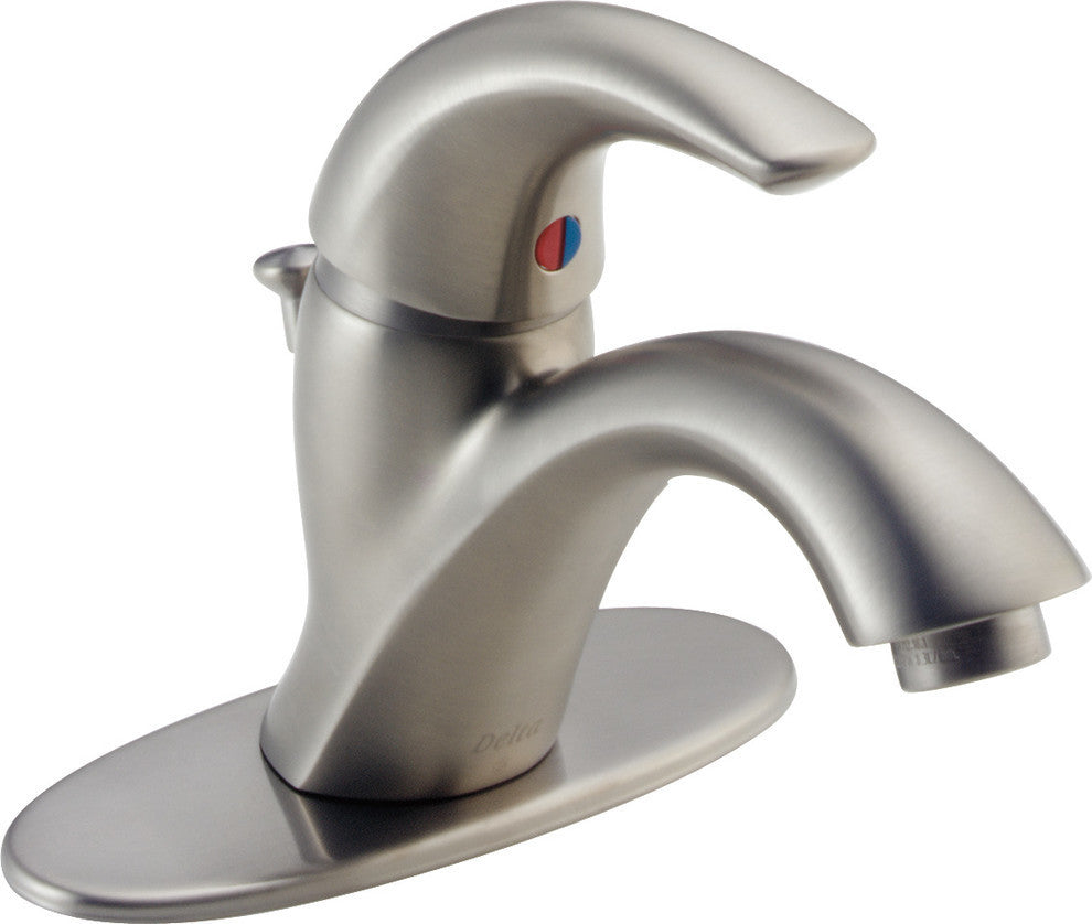 Delta Classic Single Handle Bathroom Faucet, Stainless, 583LF-SSWF