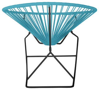 Innit Indoor/Outdoor Handmade Rocker, Blue Weave, Black Frame