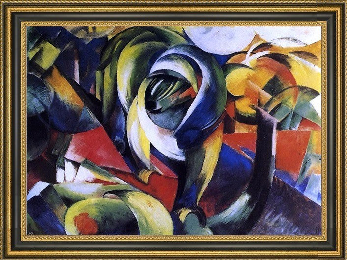Franz Marc The Mandrill - 16" x 24" Framed Premium Canvas Print