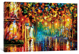 "Late Stroll Gallery" by Leonid Afremov, 40x26x1.5"