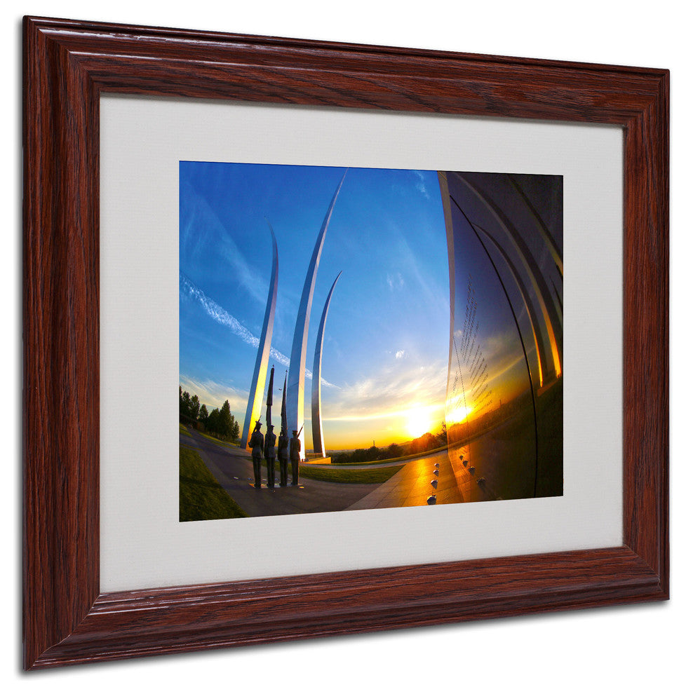 ''Air Force Memorial 15'' Matted Framed Canvas Art by CATeyes