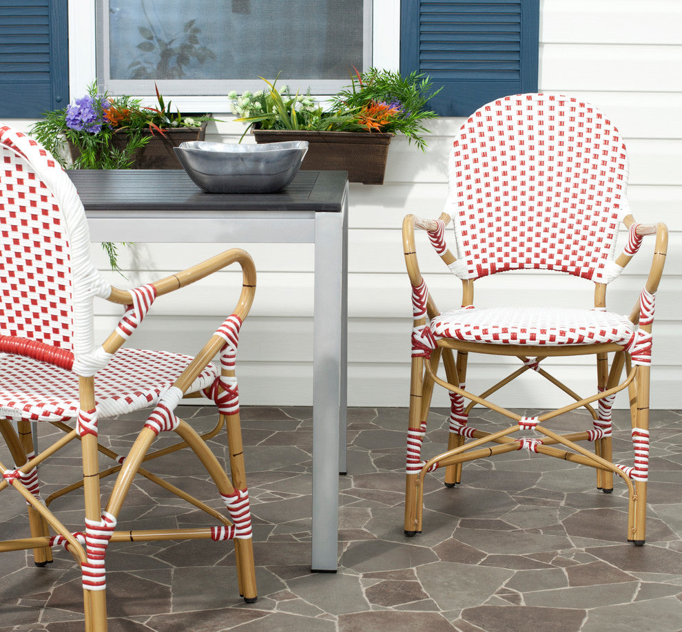 Safavieh Hooper Indoor-Outdoor Stackable Armchairs, Set of 2, Red