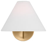 Burke 1-Light Indoor Bath Vanity Wall Sconce, Satin Brass Gold