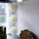 Fun Capiz Shell Chandelier Lighting, 3 Balls, D 23.6"³ X H 113.8"³