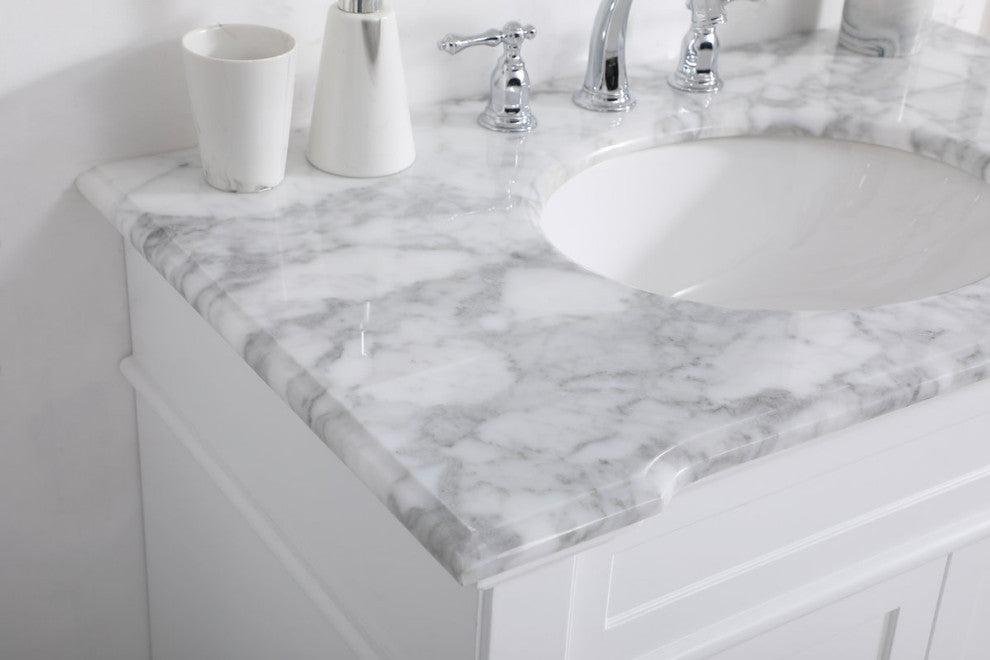 Weston Single Bathroom Vanity Set, White, 36