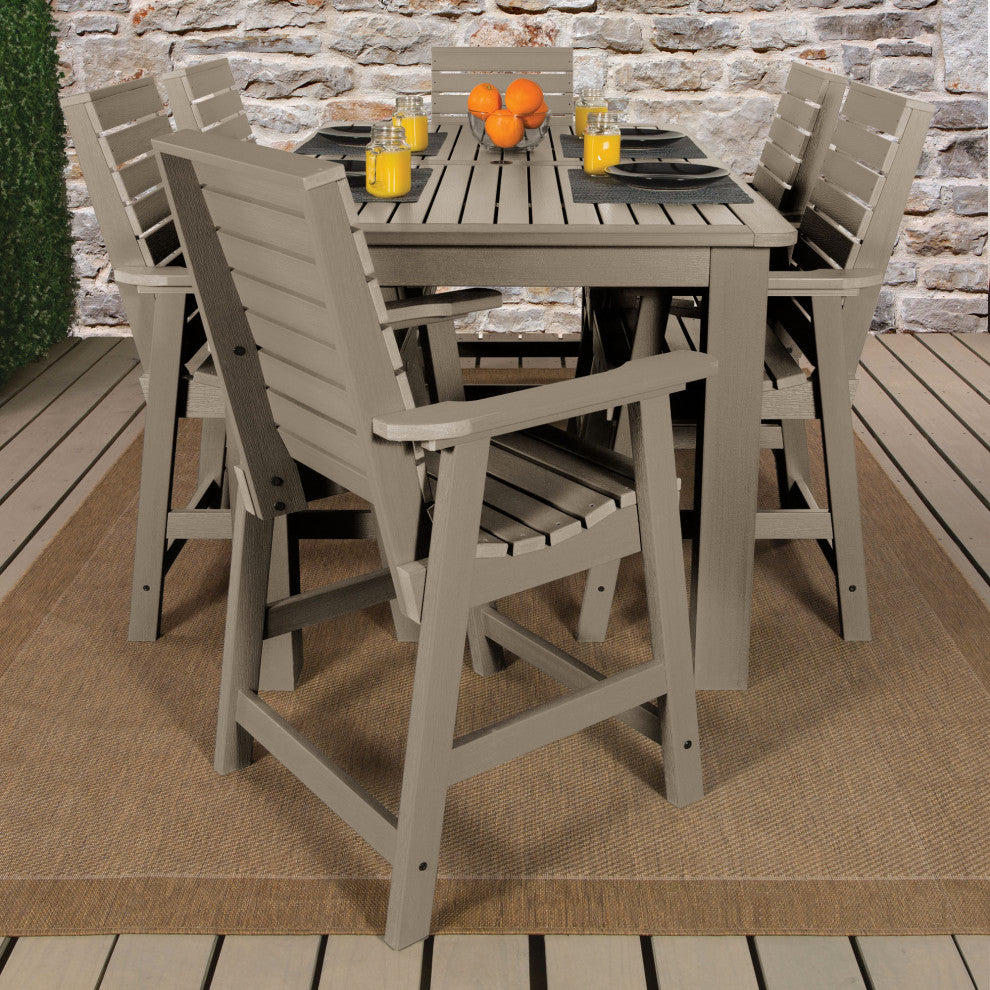 Weatherly 7-Piece Rectangle Counter-Height Dining Set, Woodland Brown