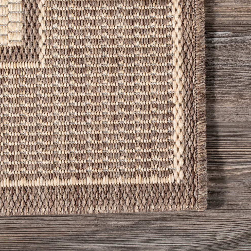 Nuloom Indoor/Outdoor Machine Made Area Rug, Beige 5'3"x7'6"
