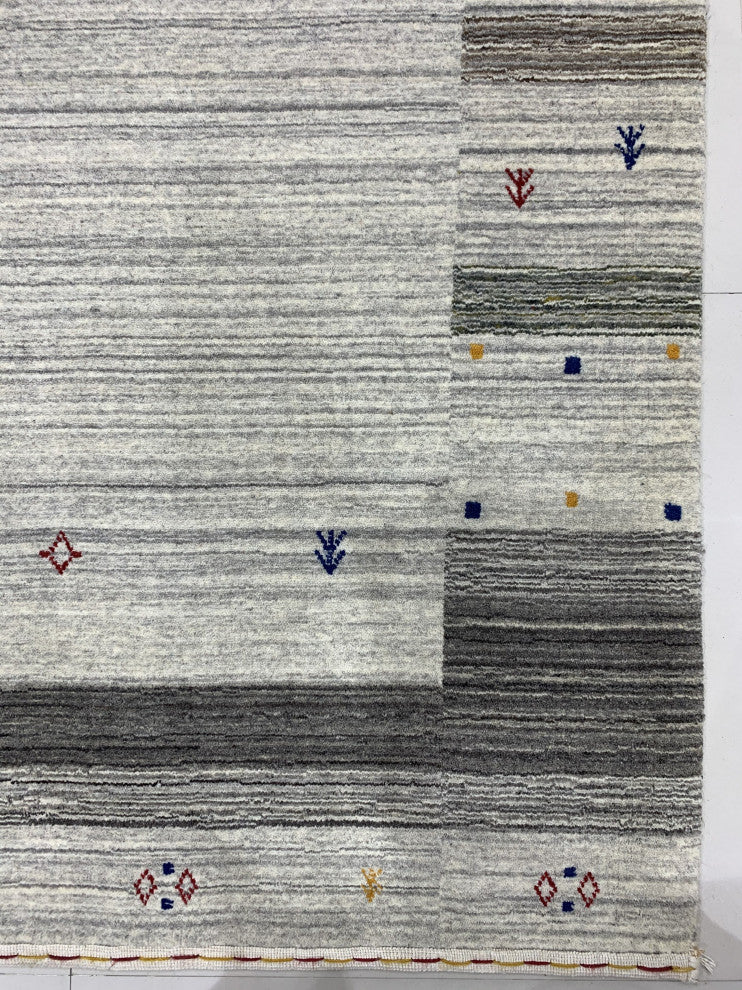 Multi-Colored Transitional Modern Gabbeh Area Rug