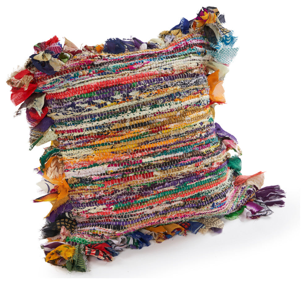 Chindi Stripe Throw Pillow