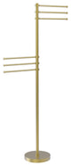 Towel Stand with 6 Pivoting 12" Arms, Satin Brass