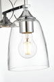1 Light Chrome And Clear Bath Sconce